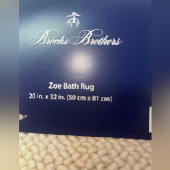 Brooks Brothers Zoe Flint Bath Rug Reversible Beige Color 20” X 32” 100% Cotton - Picture 2 of 6